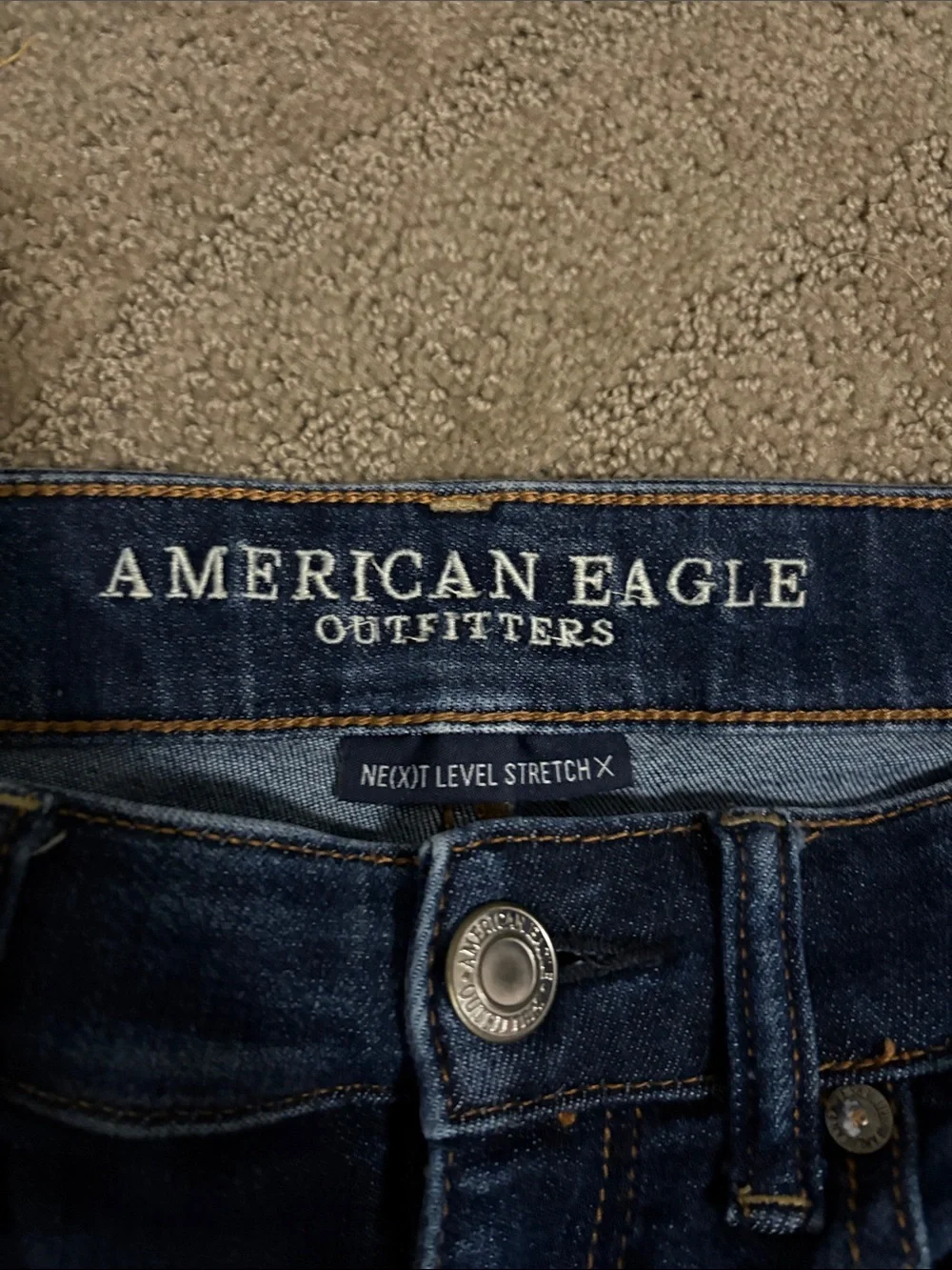 American Eagle Outfitters Dark Blue Stretch Denim Shorts size 6 - Picture 3 of 4